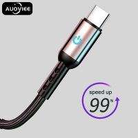 AUOVIEE Fast สายชาร์จพร้อมไฟ LED สำหรับ Micro USB สาย USB C สำหรับ Lightning สายชาร์จโทรศัพท์สำหรับ iPhone 12 Pro 11