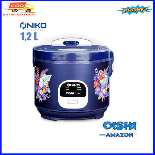 Magic Com Mini / Rice Cooker Niko Oishi kapasitas 1.2 liter Model Amazone Lazada Indonesia