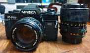 Máy ảnh Phim Minolta X700 + lens 50mm F1.4 + Lens 35-70mm F3.5 Marco