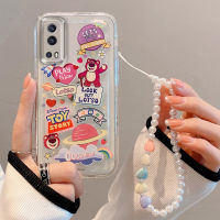 เคสปกป้องโทรศัพท์แบบนิ่มสำหรับ Vivo Y19 Y17 Y12A Y15 Y16 Y75 Y12 Y33t Y35 Y52 Y72 Y55 Y77 5G หรูหราพรีเมี่ยมน่ารักโปร่งแสงพร้อม Y21รูปหัวใจป้องกันฝาหลัง