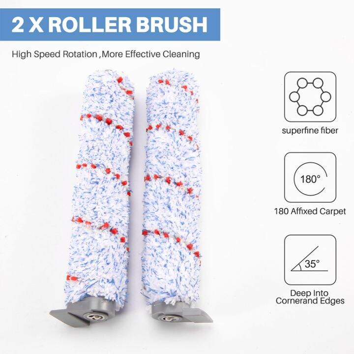 replacement-brush-roller-for-tineco-ifloor-wet-dry-cordless-vacuum-cleaner-2-pack-roller-brush-2-pre-filter-foam