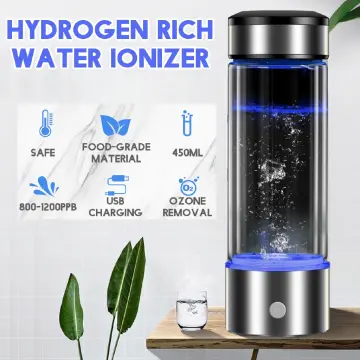 450ml Portable Hydrogen Water Bottle Ionized Generator Machine Rechargeable
