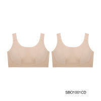 Sabina เสื้อชั้นใน (Set 2 ชิ้น) Invisible Wire (ไม่มีโครง) รุ่น Function Bra รหัส SBO1001 สีเนื้อเข้ม