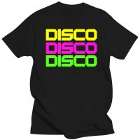 DISCO Mens เสื้อยืด S-3XL นีออนแฟนซีชุด 80s 80 90s 90 เครื่องแต่งกาย Top