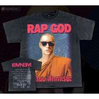 เสื้อยืดผ้าฝ้าย Eminem RAP GOD - Bootleg T-Shirt หน้า-หลัง