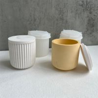 【YP】 Storage Jar Clay Silicone Mold Organizer Bottle Candle Holder Cup Epoxy Resin for Concrete