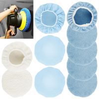 10Pcs 9-10Inch Car Polishing Pad Auto Soft Microfiber Bonnet Polisher Soft Wool Wax Wash Buffer Cover Cleaning Tools Accessories