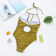 SU SU Bikini Dây Chéo Gợi Cảm Quần Lót Tam Giác Monokini Cạp Cao Thắt Dây