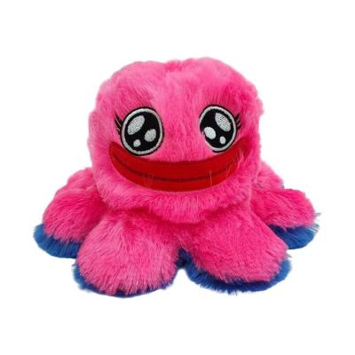 Adorable Plush Doll Reversible Plush Octopus Stuffed Doll Ornament Animal Mood Reversible Toy Happy or Angry Doll favorable