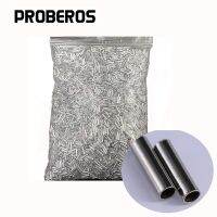 PRO BEROS 100Pcs Fishing Line Tube Connectors Single Barrel Crimp Sleeves Copper Crimping Loop Sleeve 12 Size Fishing Tackle Kit Accessories