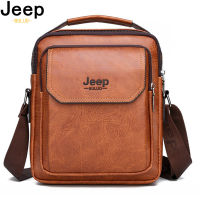 JEEP BULUO Luxury Man Bag Shoulder Bag PU Leather Business Mens Messenger Crossbody Bag Fashion Casual Handbag Shoulder Bag