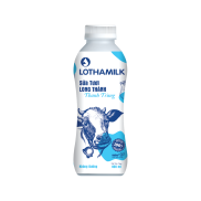 HCM Sữa tươi thanh trùng Long Thành Lothamilk không đường 490ml
