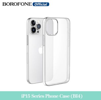 Borofone เคสโทรศัพท์มือถือ IPhone15,เคสโทรศัพท์โปร่งใส BI4สำหรับ IPhone15 Pro Max เคสกันกระแทกใช้ได้กับ IPhone15 IPhone15และ IPhone15 Pro