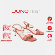 Giày Sandal Nữ 7cm Thời Trang JUNO Gót Thanh Phối Khoá Wave SD07090