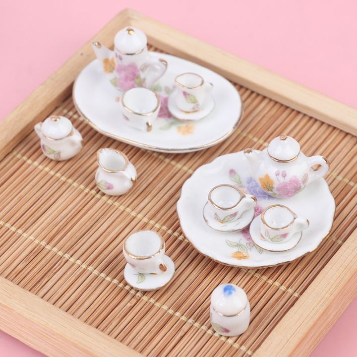 1-12-miniature-ceramic-teaware-kitchen-teapot-tea-cup-plate-tableware-ornaments-dollhouse-furniture-toys-dining-ware