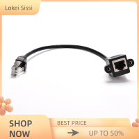 Lokei 1FT แผงสกรูตัวผู้เป็นตัวเมีย RJ45สายต่อเครือข่ายแลนอีเทอร์เน็ต