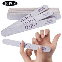 1/10PCS Half Moon Nail File Professional 100/180 180/240 Wood Double Side Nail Art Sanding Polishing Buffer Files Manicure Tools