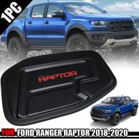 ครอบฝาถังน้ำมัน กันรอยฝาถัง ฝาถังน้ำมัน รุ่น ฟอร์ด เรนเจอร์ FORD RANGER RAPTOR ปี 2018 - 2020 สีดำด้าน โลโก้แดง 1 ชิ้น