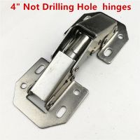 4 inch 90 Degree Not Drilling Hole Cabinet Hinge Bridge Shaped Spring Frog Furniture Hinges Full Overlay Cupboard Door Hinges