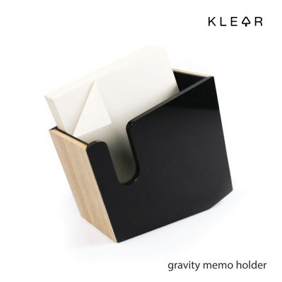 KlearObject gravity memo holder กล่องใส่กระดาษโน๊ต กระดาษจดบันทึก ใส่นามบัตร ของใช้บนโต๊ะทำงาน กล่องอะคริลิค ที่ใส่กระดาษโน๊ต กระดาษโน๊ต ใส่กระดาษ