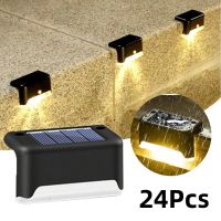 Solar Deck Lights 24 Pack Outdoor Step Lights Waterproof Led Solar Lights for Railing Stairs Step Fence Yard Patio and Pathway Bulbs  LEDs HIDs