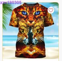 Cat Neon Yellow 3D Tshirt, All Over Print Cat On Shirt