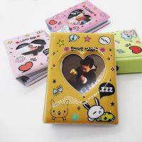 Cartoon Print Photo Album 3 Inch 32 Pocket Hollow Love Heart Photocard Holder Kpop Idols Picture Storage Case Collection Book  Photo Albums