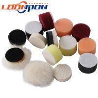 （Kvs auto parts）14Pcs 1Inch Polishing Pad Kit Fine Wool Pad Waxing Sponge Car Polish Buffing Pad Kit