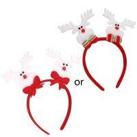 Christmas Reindeer Shape LED Lamp Headband H Band Lighting Double For Head Xmas Decoration Red New Years Plastic Materia