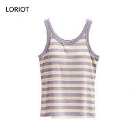 LORIOT เสื้อแขนกุดลำลองสำหรับเสื้อสตรี,บราเสื้อกล้ามลายทางสำหรับ SA1403 Sando