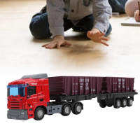 FUNLOOK【COD】Carrier Vehicle CCar Model 1:48รถเข็นขนของCarrierของเล่นรูปรถPull‑Backสูงจำลองรถเด็กของเล่นสีแดง (โคลนรถบรรทุกขนส่ง)