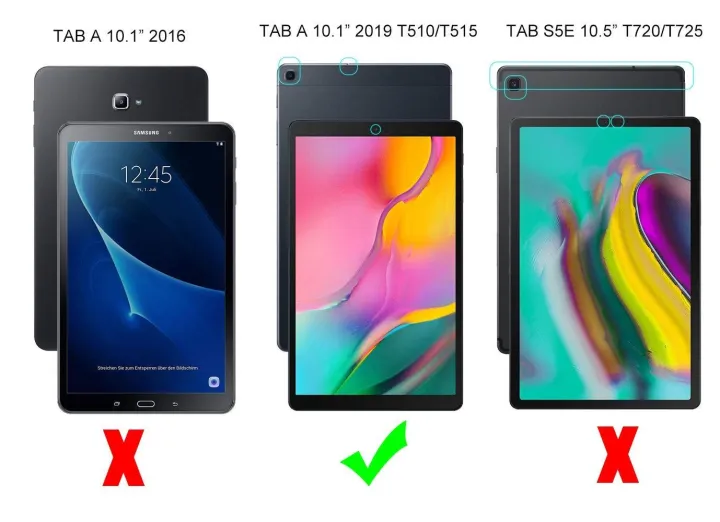 For Samsung Galaxy Tab A 10.1 2019 Case, Slim light Premium PU Leather 360 Rotating Folio Stand Cover for Samsung Galaxy Tab A 10.1 T510/T515 2019