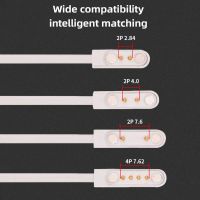 ☒☾ 2 szpilki odległości 2.48mm ładowarka USB kable mocne magnetyczny przewód ładujący uniwersalna lina kabel do ładowarki USB do inteligentnego zegarka