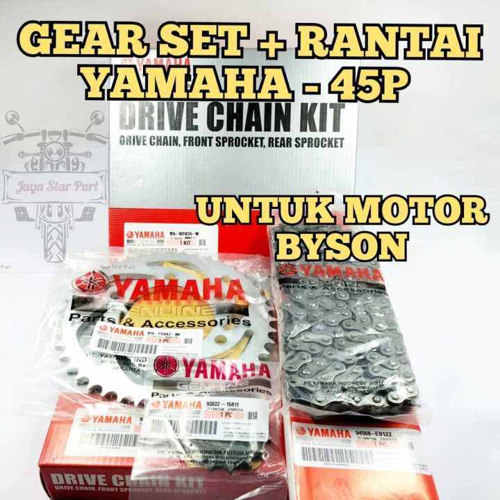 GEAR SET 45P YAMAHA BYSON KUALITAS ASLI ORIGINAL YAMAHA TARING GIGI GIR