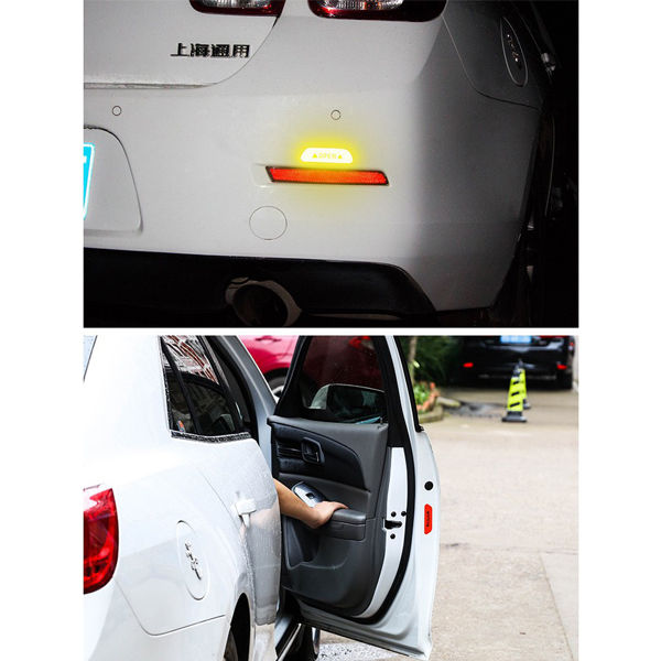 สติ๊กเกอร์สะท้อนแสง-open-ใช้สำหรับติดรถยนต์-1ชุดมี4ชิ้น-สติกเกอร์ตกแต่งรถ