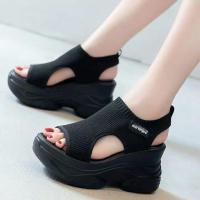 COD DSFEDTGETEER Ready Stock Womans Sandals Thick Soled 8.5 cm Sandals Superem Kasut Wanita Size 35-40