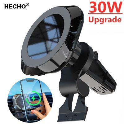 30W Magnetic Fast Car Wireless Charger Phone Holder Stand for iPhone 14 13 12 Pro Max Wireless Charging Macsafe Car Chargers Car Chargers
