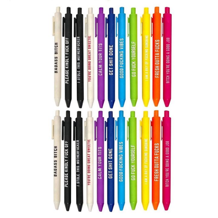 22pcs-swear-word-daily-pen-novelty-pen-dirty-cuss-word-pens-for-each-day-of-the-week-funny-gift