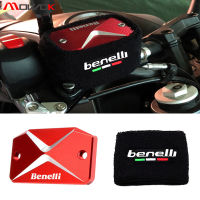 สำหรับ Benelli TRK 502X TRK502 TNT 300 600 Leoncino 500รถจักรยานยนต์เบรคหน้าฝาถังน้ำมันและน้ำมันอ่างเก็บน้ำถุงเท้าฝาครอบ