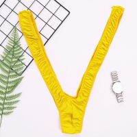 （A NEW） Mens Lingerie Shoulder Straps Mankini One-Piece V Sling Stretch Singlet Bodysuit