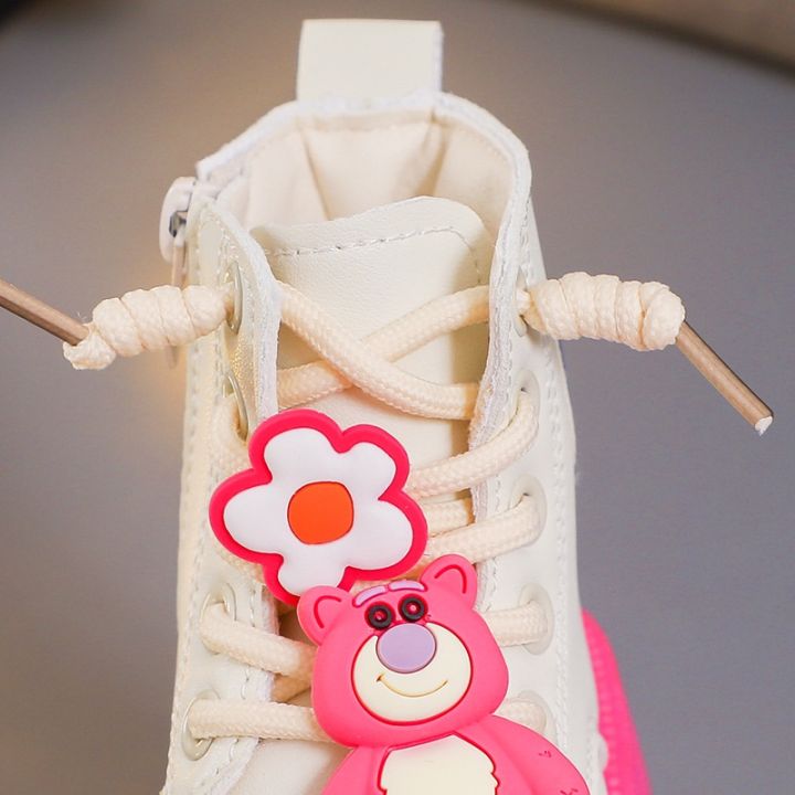 iq-angel-รองเท้าหนังเด็ก-รองเท้าแฟชั่นตุ๊กตาบาร์บี้สีชมพูมาร์ตินสำหรับเด็กผู้หญิง