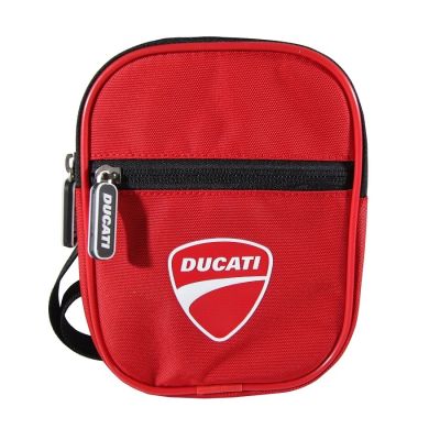 DUCATI กระเป๋าสะพายข้างสายถอดได้ลิขสิทธิ์แท้ดูคาติ สีแดง DCT49 156