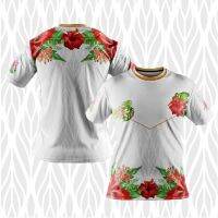 FAZZ  FZB06 -  BUNGA RAYA PUTIH HIBUSCUS WHITE FLORAL V2 JERSEY