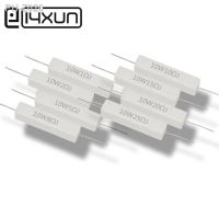 2pcs 10W 5 Cement Resistor Power Resistance Connector 0.1 0.22 0.25 0.33 0.5 1 2.2 4.7 5 10 15 20 22 47 100 ohm