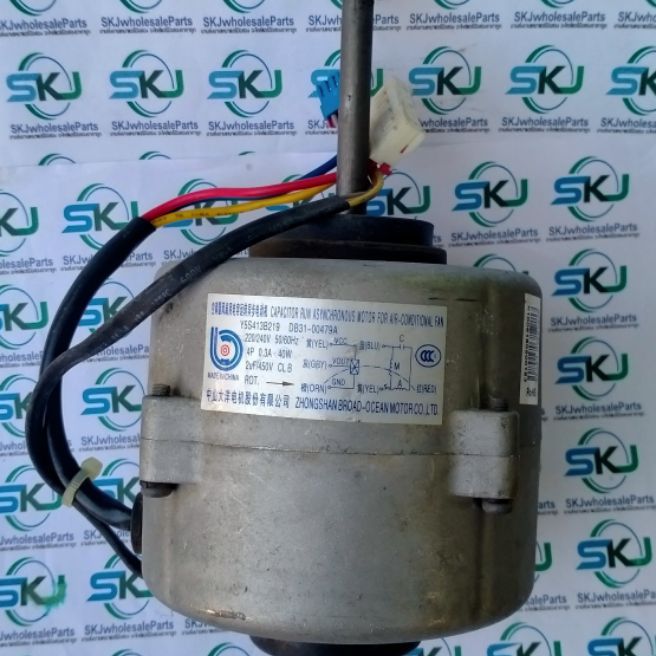 มอเตอร์คอยล์เย็นแอร์-samsung-motor-fan-part-no-db31-00479a-ใช้กับแอร์ขนาด-18-24-btu-อะไหล่แท้อะไหล่ถอด