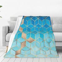 Ready Stock Sea And Sky Cubes Blanket Bedspread On The Bed Throw Bed Covers Queen Bed