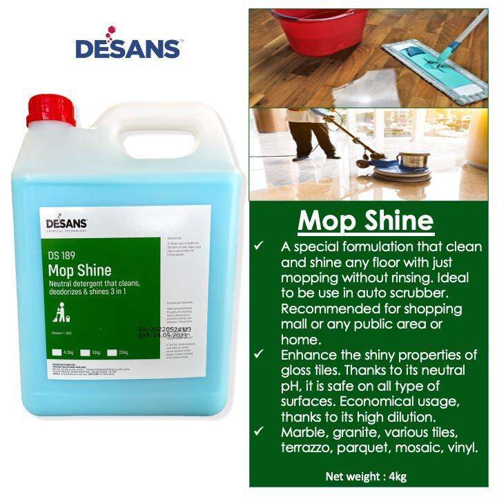 Pencuci Lantai Wax/Liquid Floor Wax Mop Shine Floor Cleaner 4L [DS189