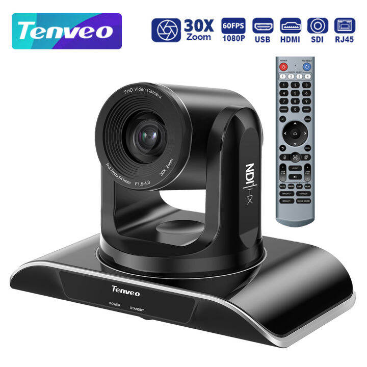 Tenveo NDI Video Conference Camera 30X Zoom 1080P HDMI USB SDI RJ45 Outputs PTZ conference