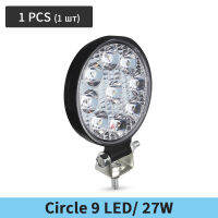 Xinfok LED Car Work Light Spot Flood Beam 3030 SMD DC 12-24 Volts 27-48 Watts 6500K Lighting Universal for Truck 4x4 4WD