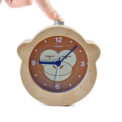 นาฬิกาปลุกตั้งโต๊ะไม้สำหรับแมวนอนหลับแบบทันสมัยทำจากไม้